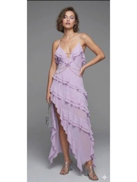 Miss Circle Dresses & Skirts - Miss Circle Theodora Ruffle Maxi Dress  Sz Medium Tiered Festival boho Whimsy